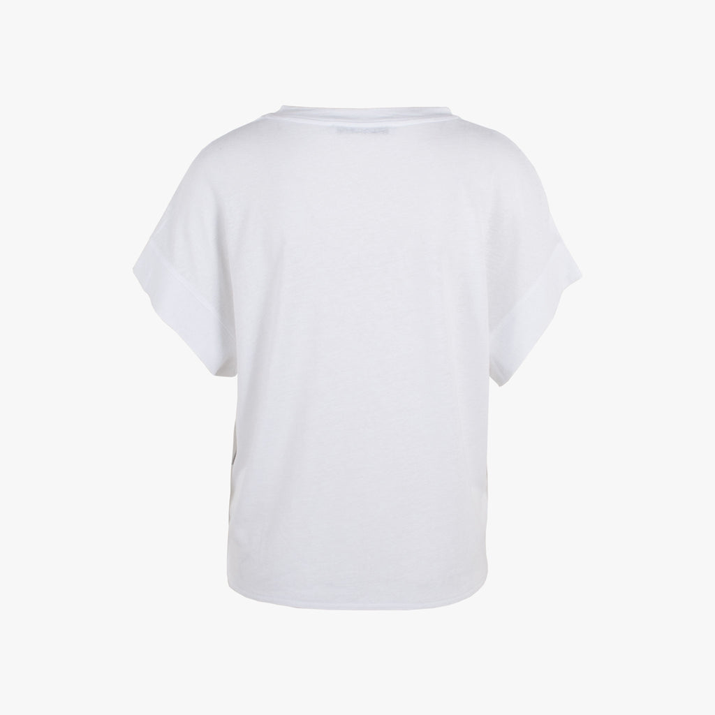 1/4 V-Boxyshirt | weiß