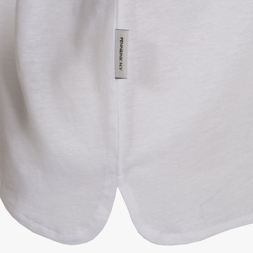 1/4 V-Boxyshirt | weiß