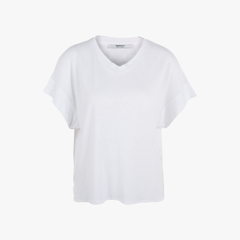 1/4 V-Boxyshirt | weiß
