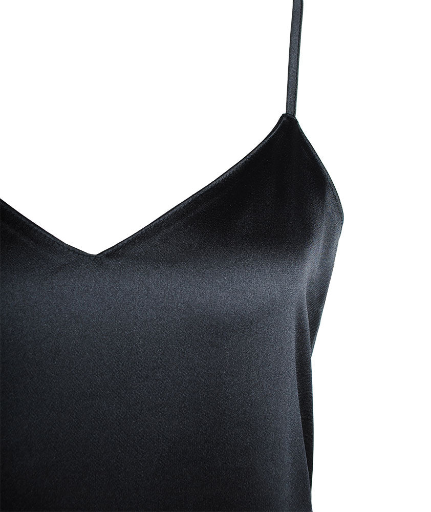 Kleid Satinoptik | schwarz