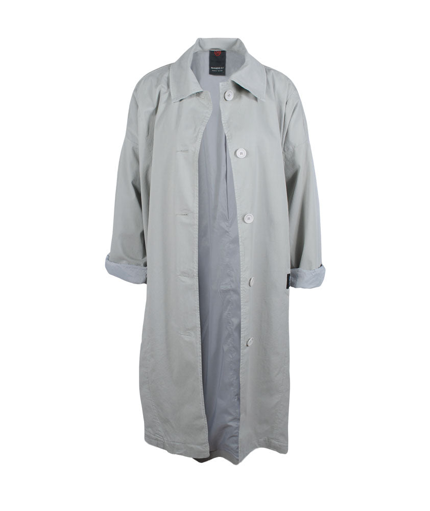 Trenchcoat oversized | silber
