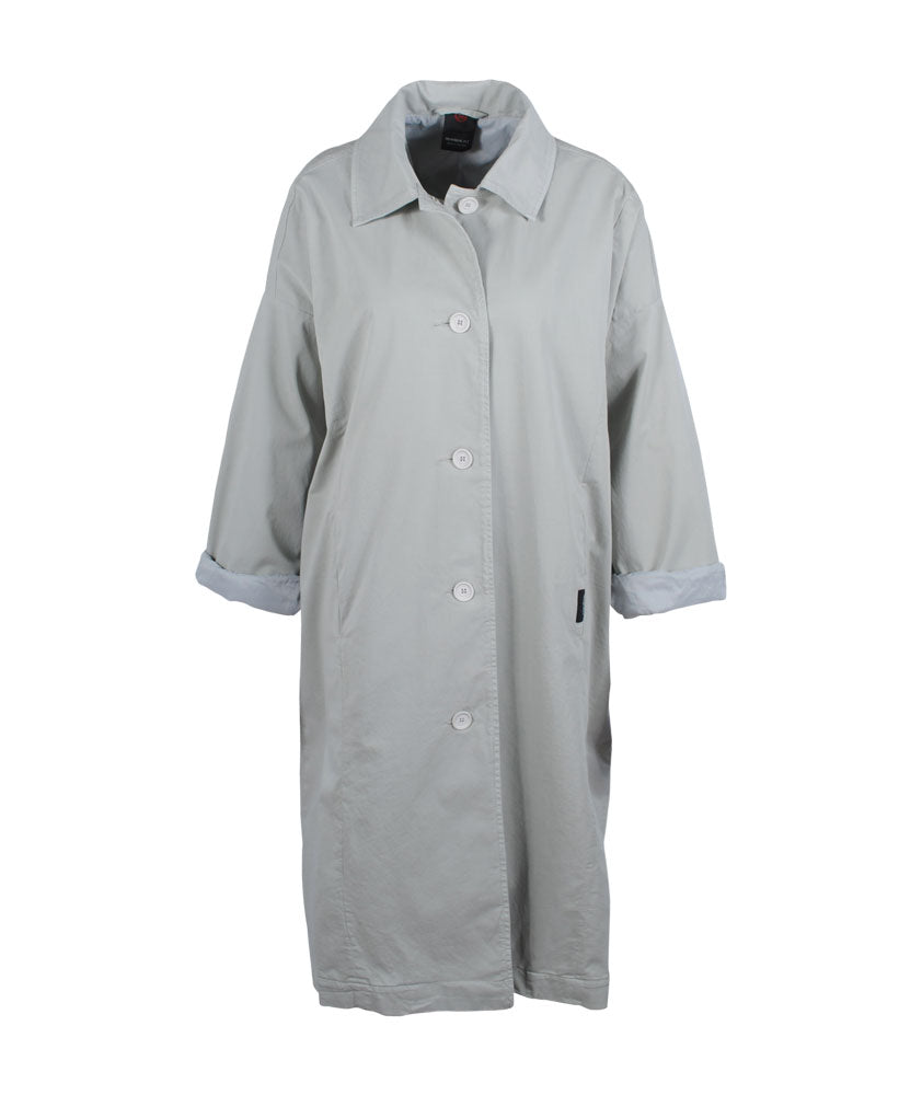 Trenchcoat oversized | silber