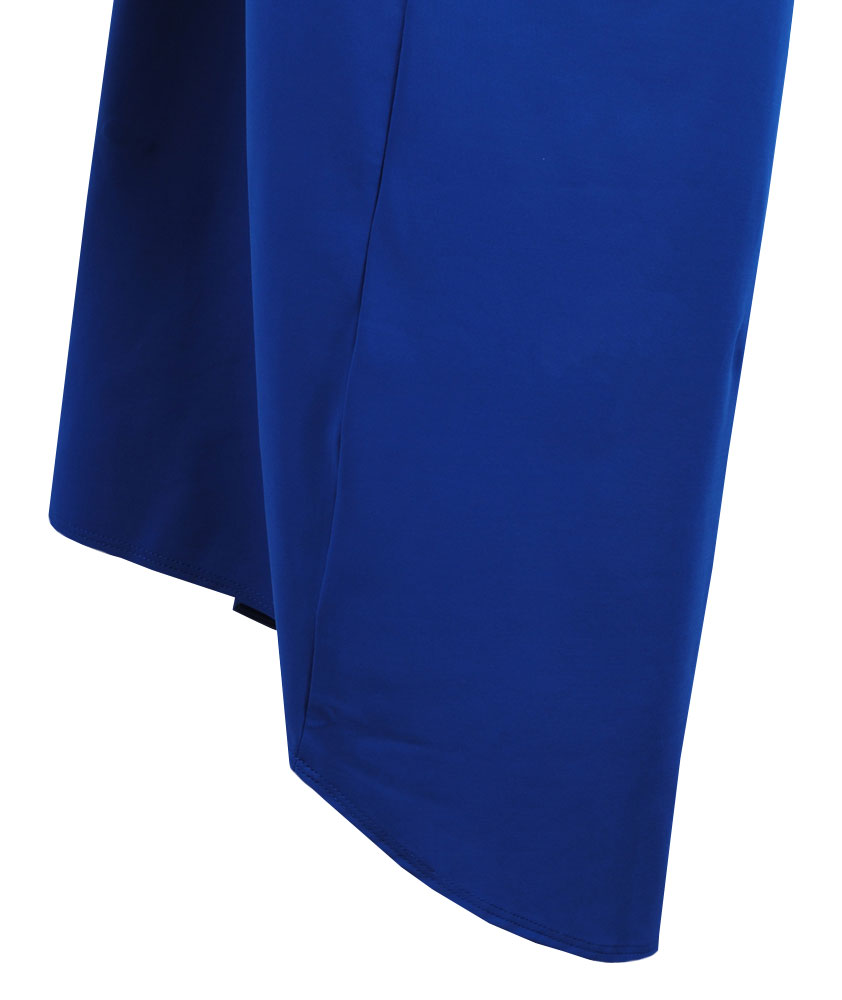 V-Neck Kleid sportiv | blau