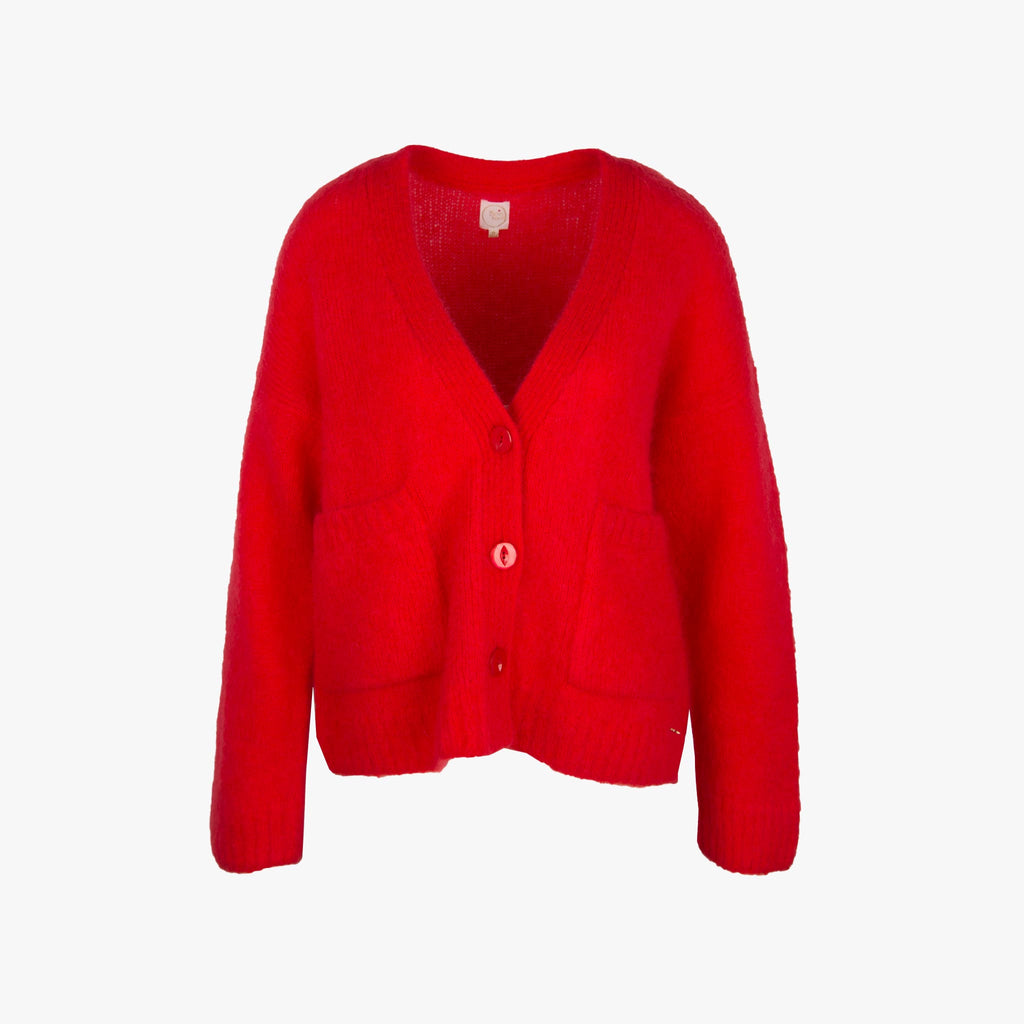 Petits Hauts Cardigan geschlossen | rot