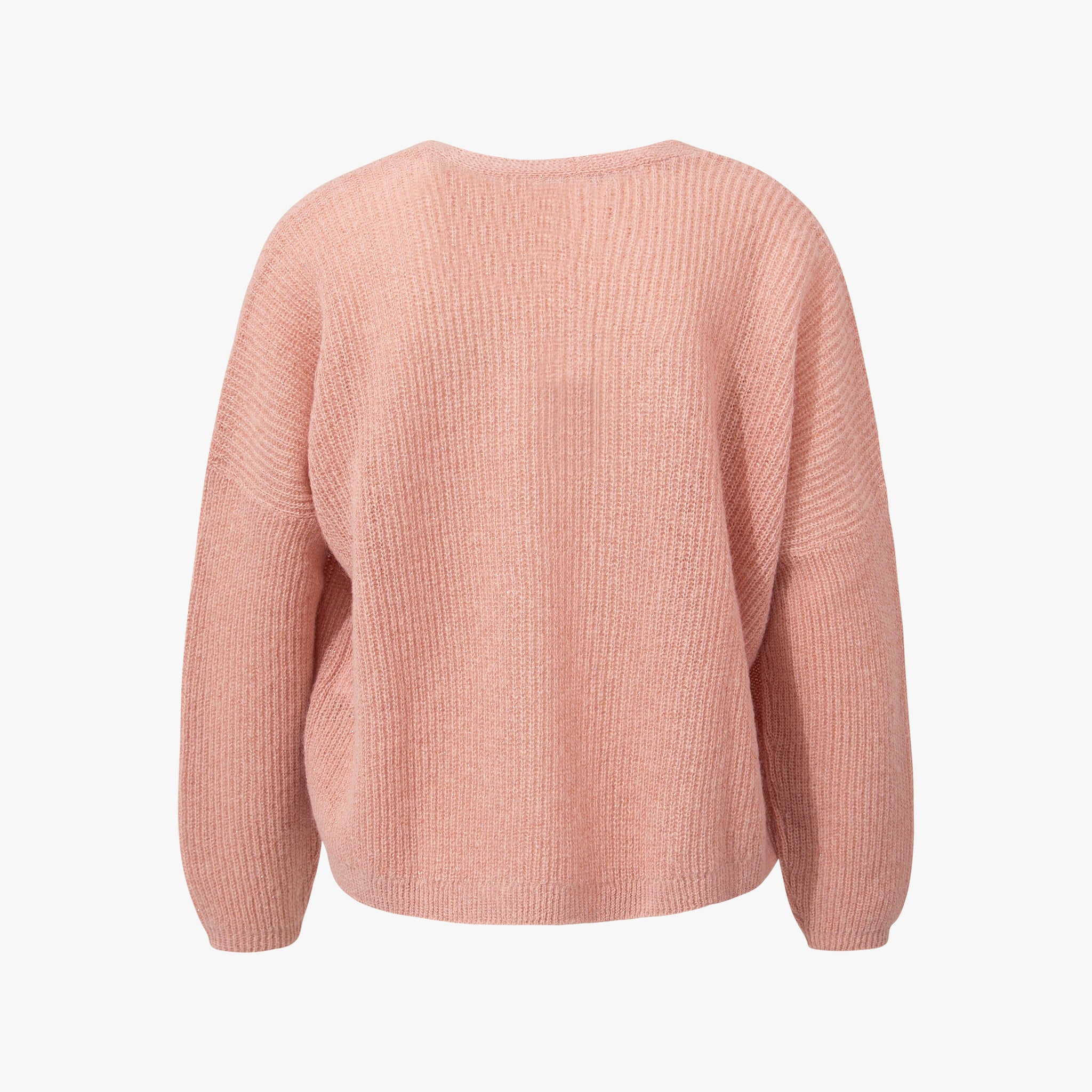 Cardigan Rippe open | rose
