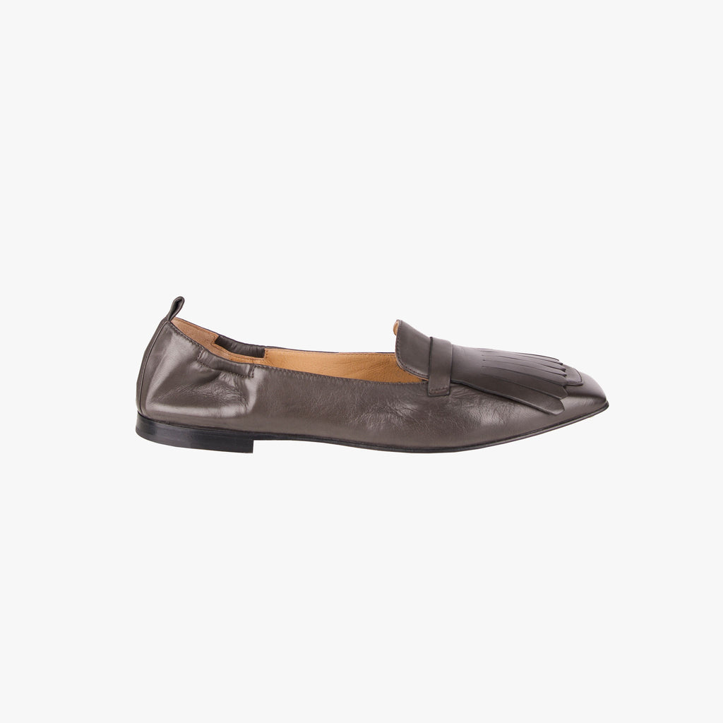 Pomme d'or Fransenloafer Karree | braungrau