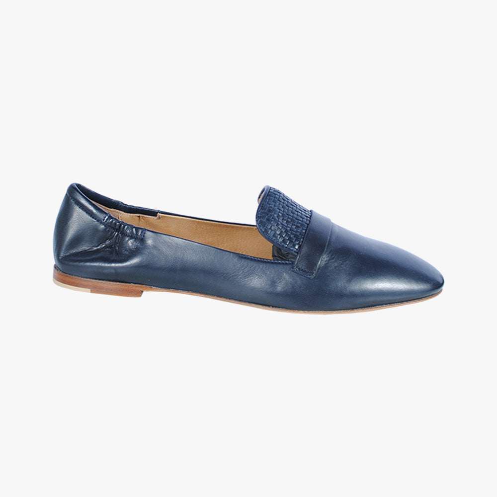 Slip On Flechtung | dunkelblau