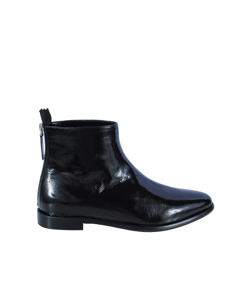 Stiefelette Lackleder | schwarz