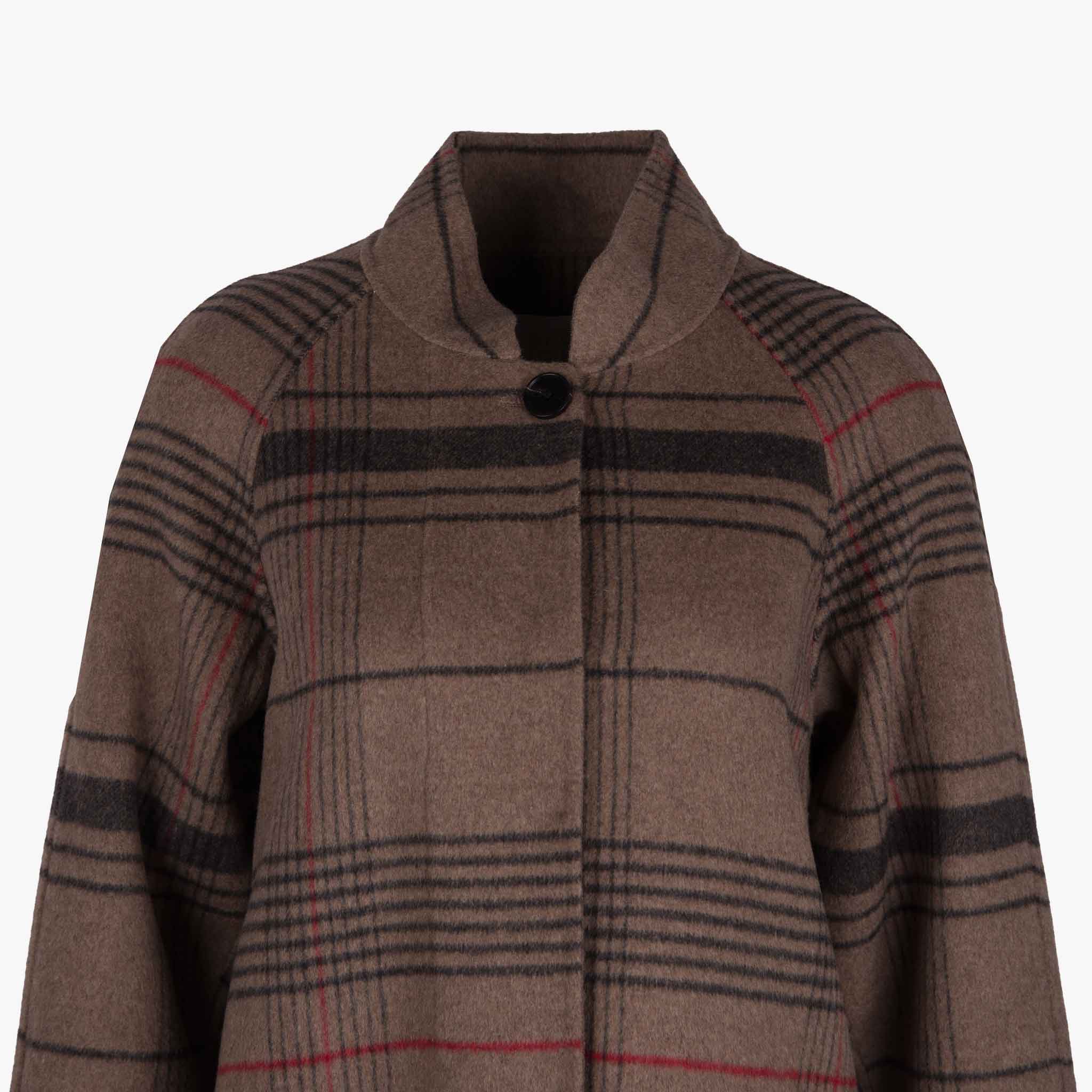Pride to be Wollmantel Karo | taupe