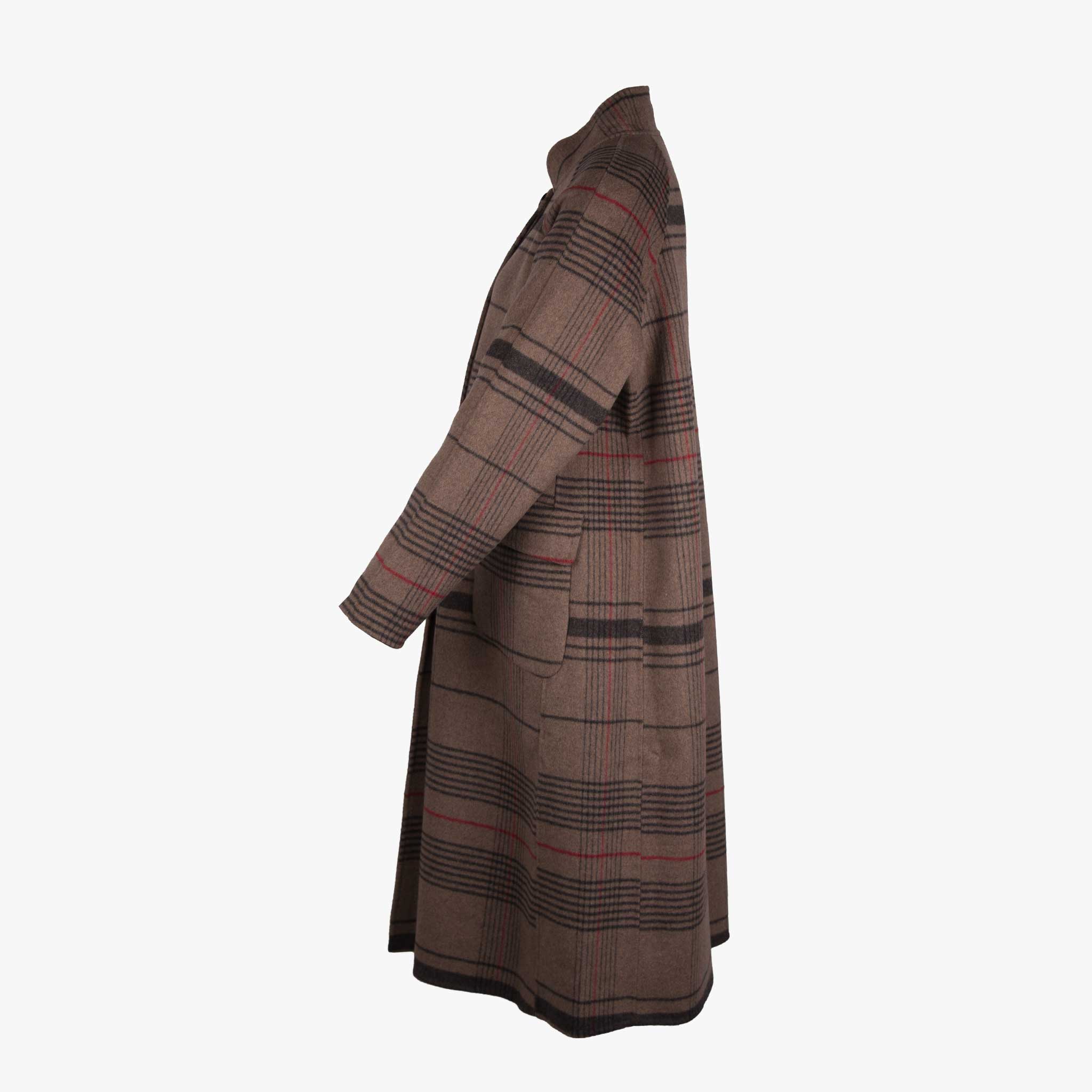Pride to be Wollmantel Karo | taupe
