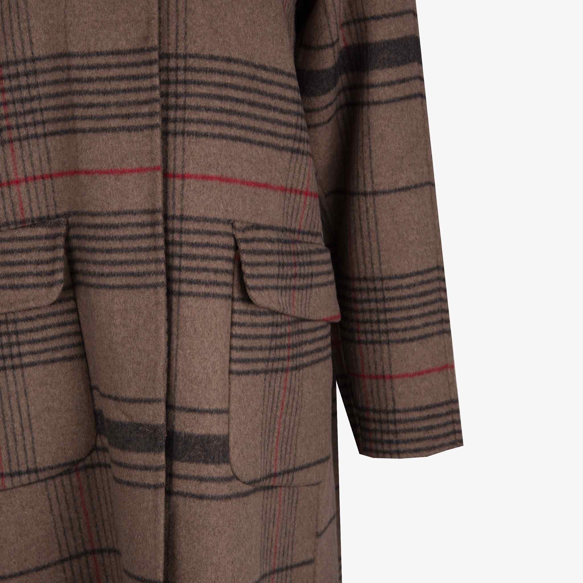 Pride to be Wollmantel Karo | taupe