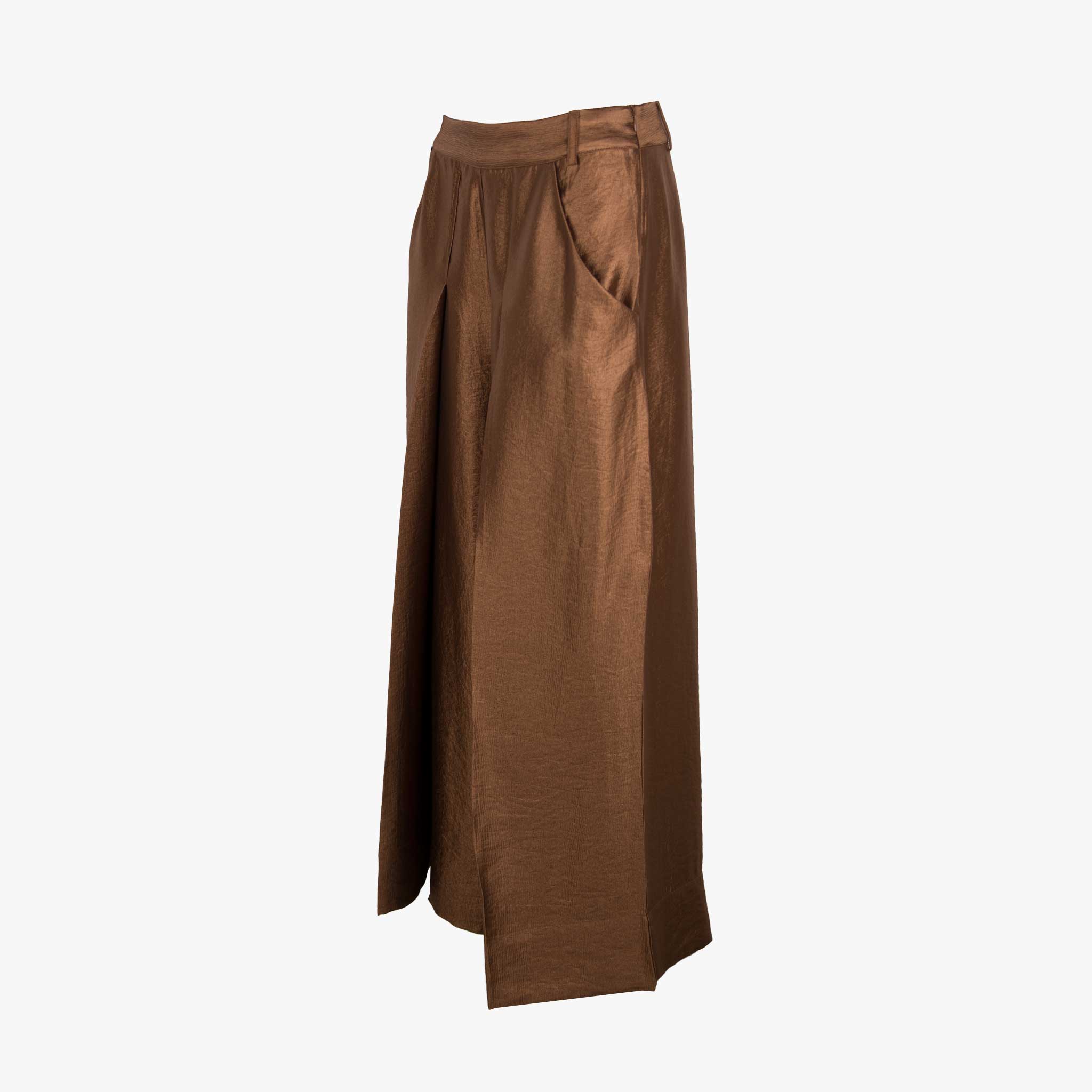 Rabens Saloner Culotte Metalloptik | braun