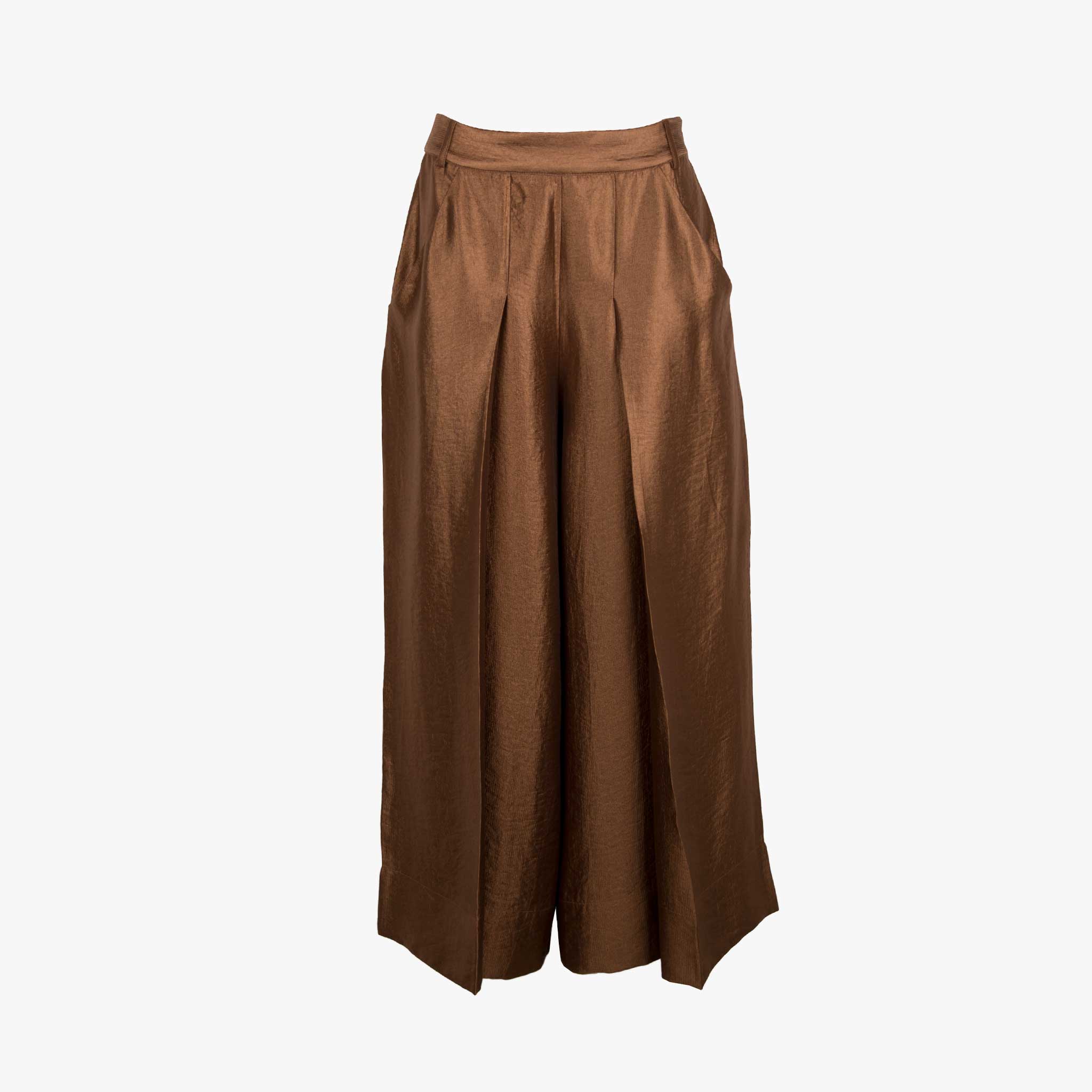 Rabens Saloner Culotte Metalloptik | braun