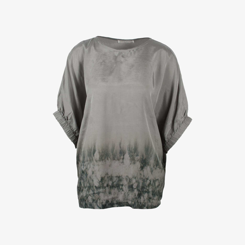 Bluse Saumbatik, Vorderansicht | grau
