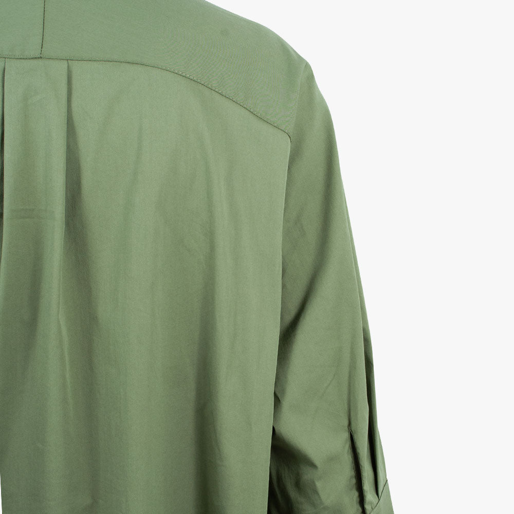 Hemdblusenkleid uni Schulter | grün