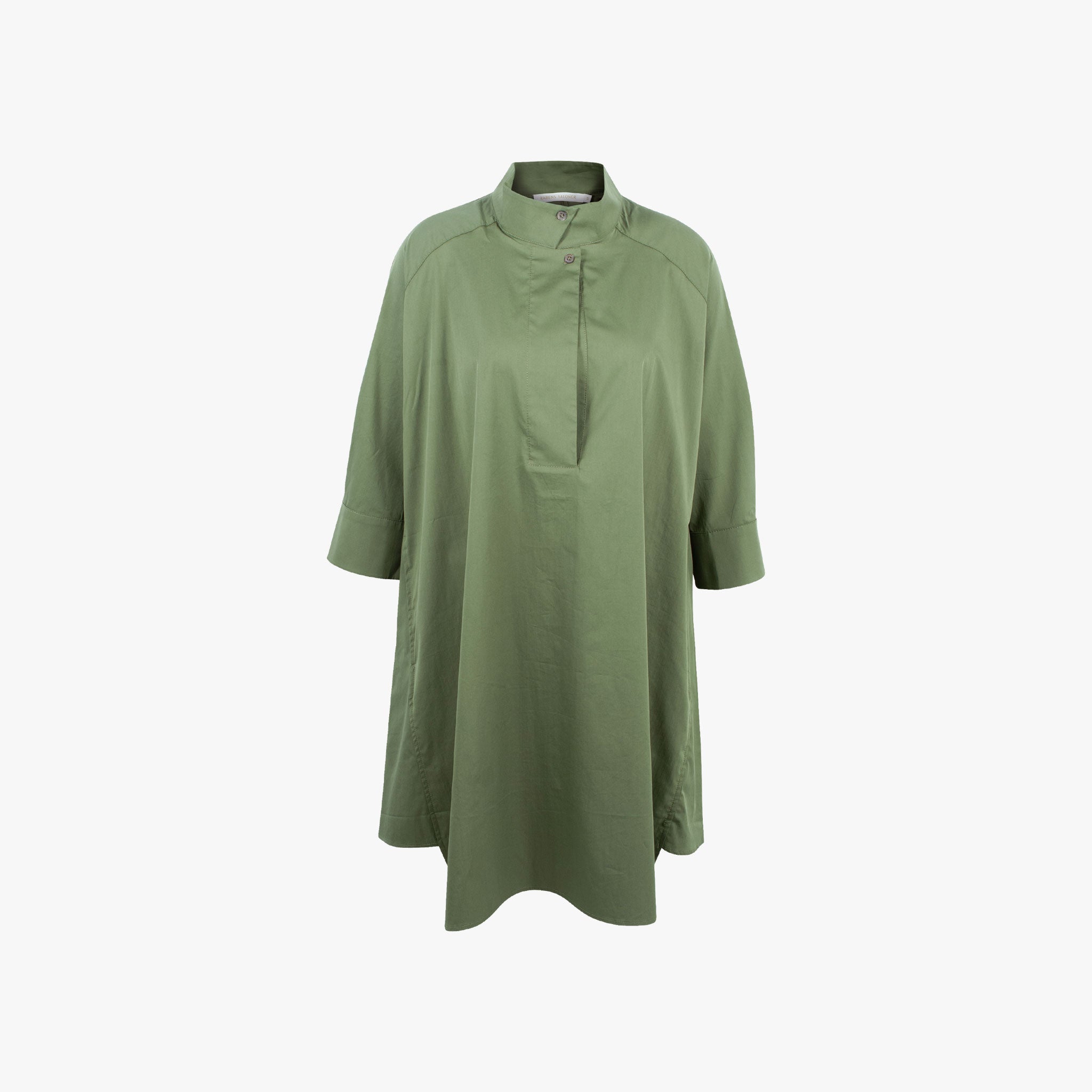 Hemdblusenkleid uni Vorderansicht | grün