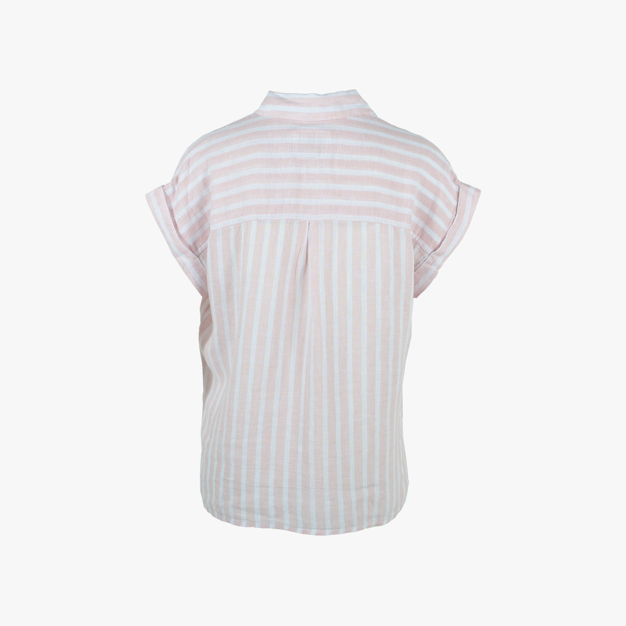Bluse Stripes, Rückenansicht | rosa