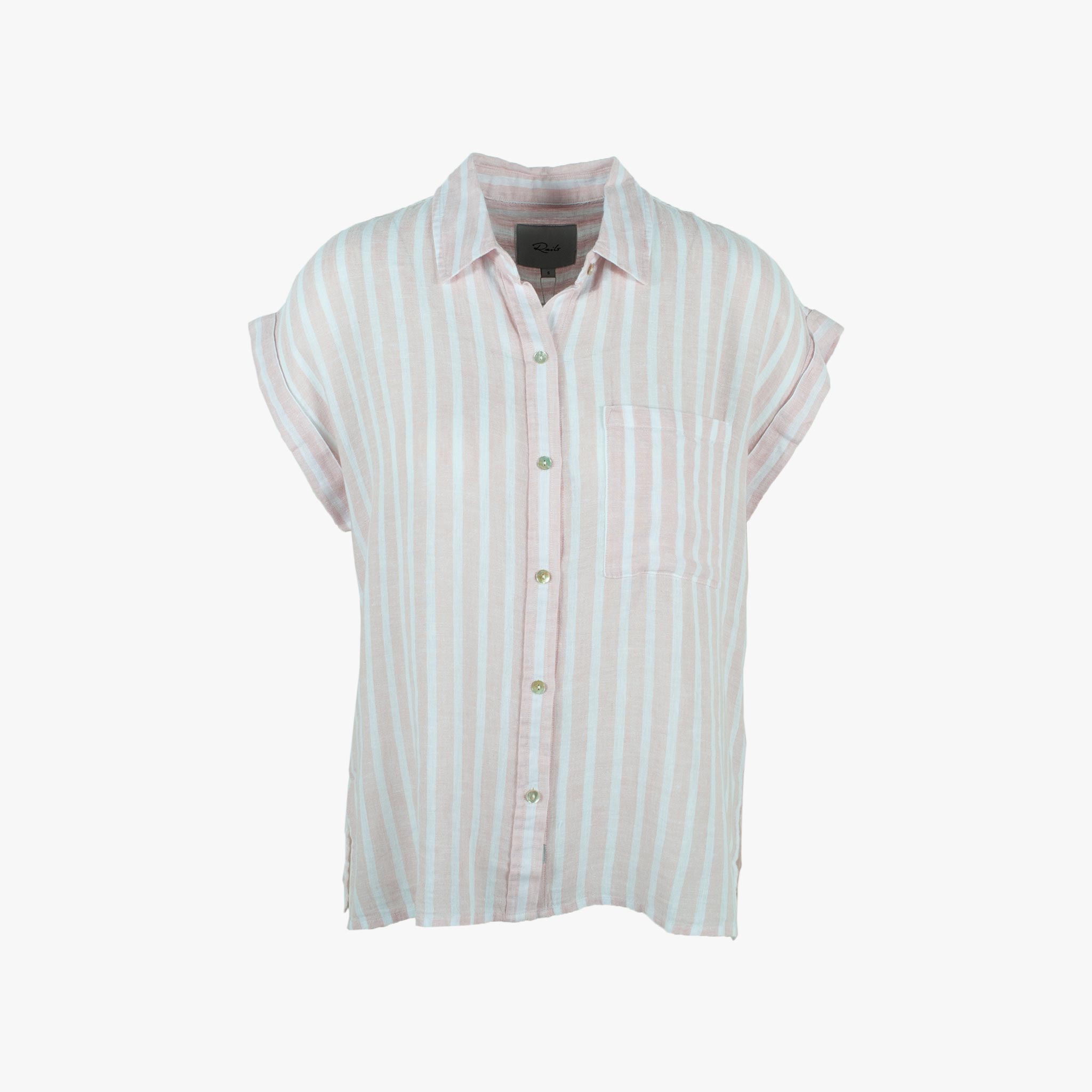 Bluse Stripes, Vorderansicht | rosa