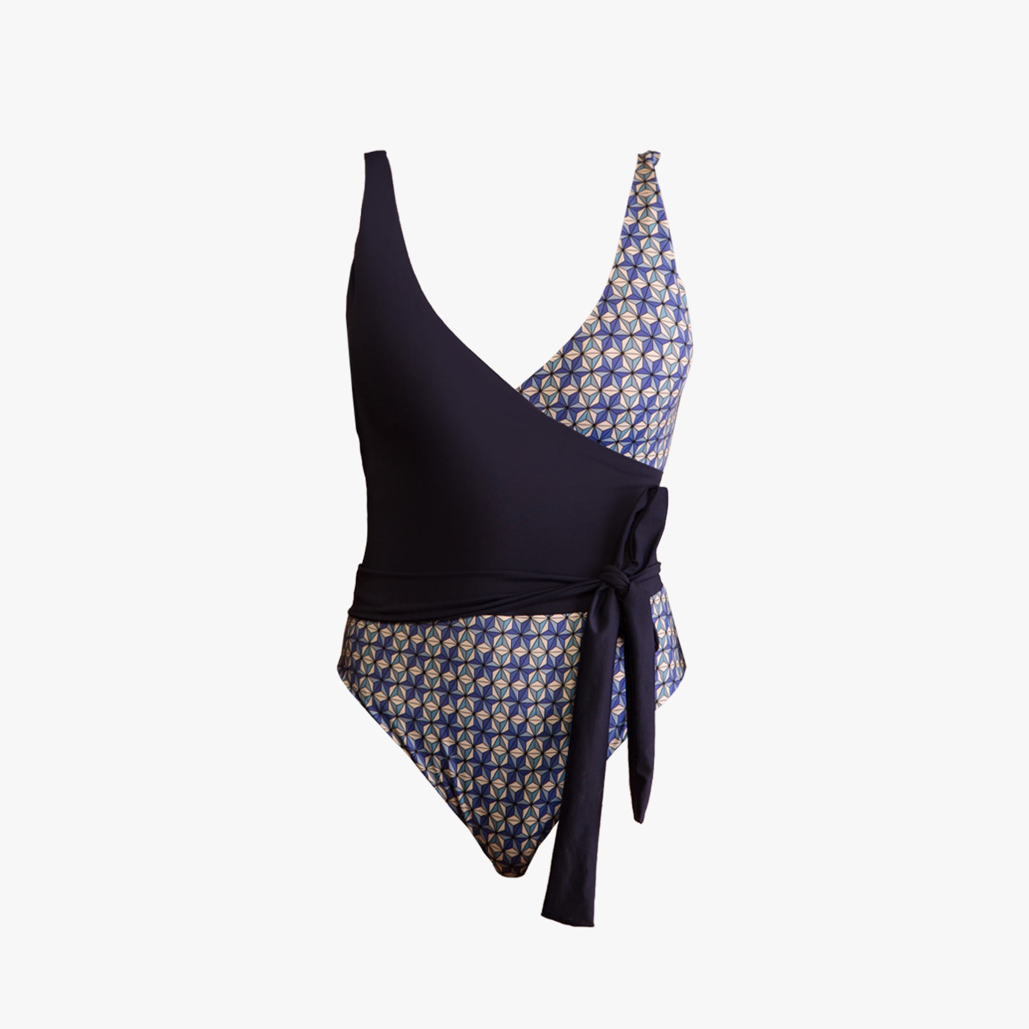 Badeanzug Kimono (blau, XS) | blau