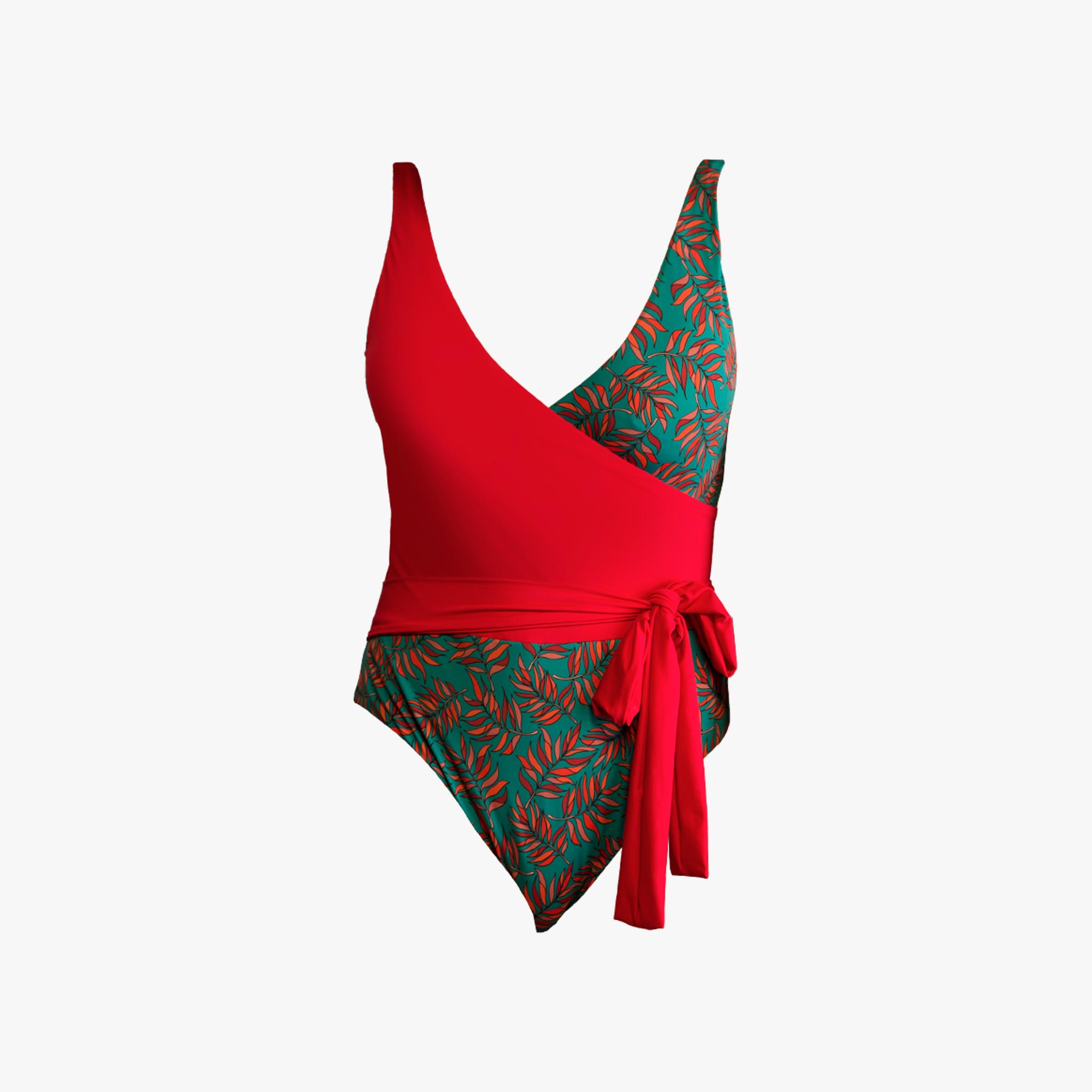 Badeanzug Kimono (dunkelgrün, XS) | dunkelgrün