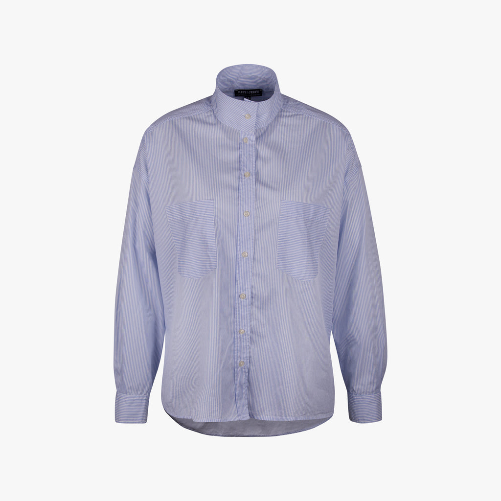 Risy & Jerfs Bluse Finestripe | blau-weiß