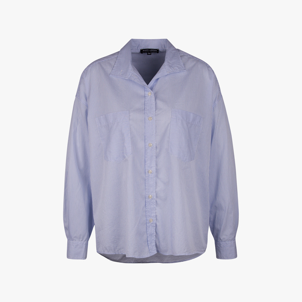 Risy & Jerfs Bluse Finestripe | blau-weiß