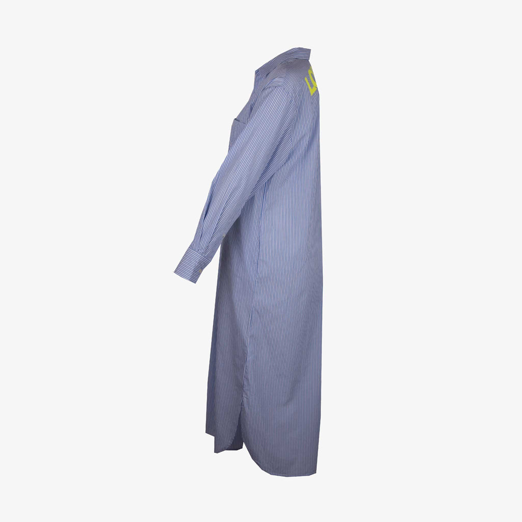 Risy Jerfs Maxikleid Streifen | weiß-blau