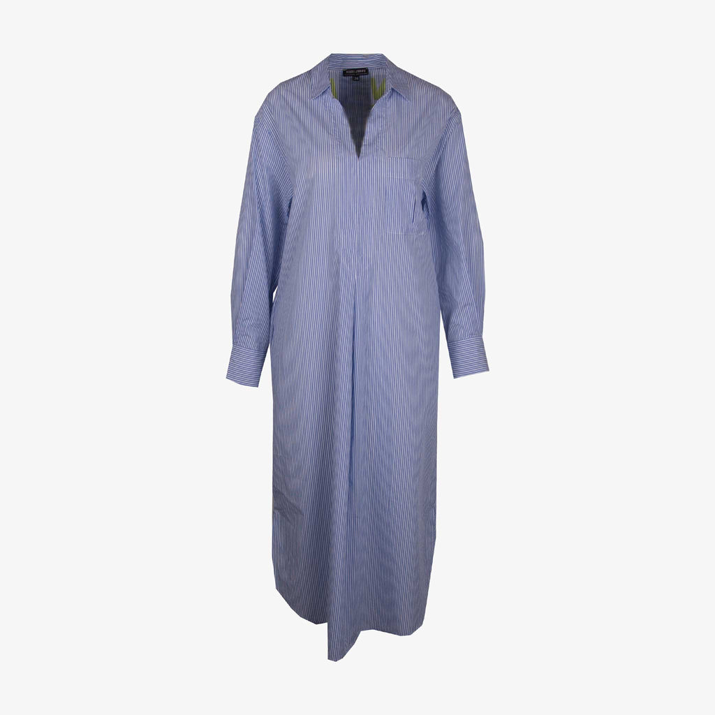 Risy Jerfs Maxikleid Streifen | weiß-blau