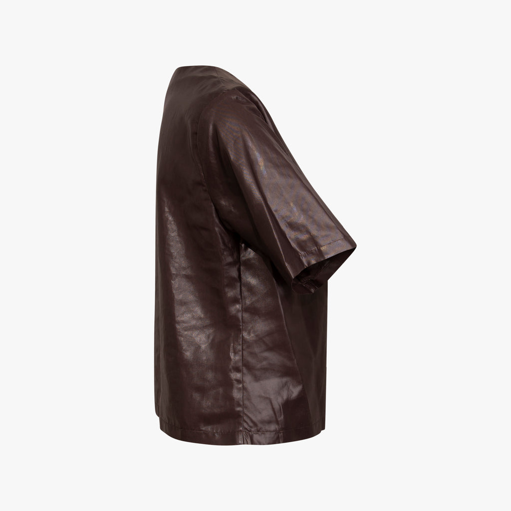 1/2 Bluse Shiny | aubergine