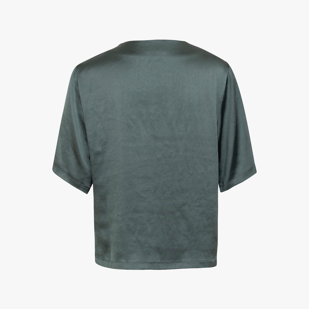 1/2 Bluse Shiny | graugrün