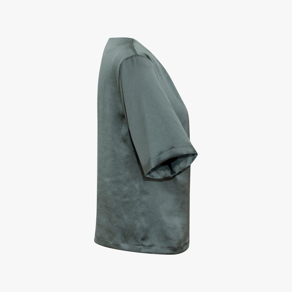 1/2 Bluse Shiny | graugrün