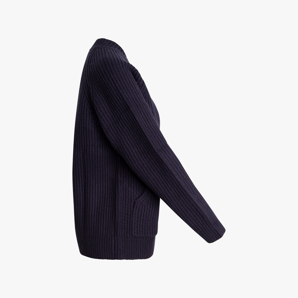 Strickjacke Zip | navy