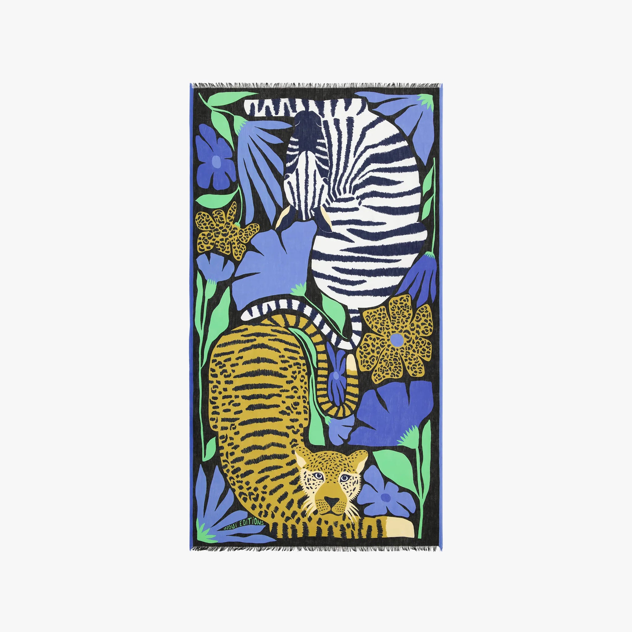 Schal Zebra/Tiger-Print | schwarz