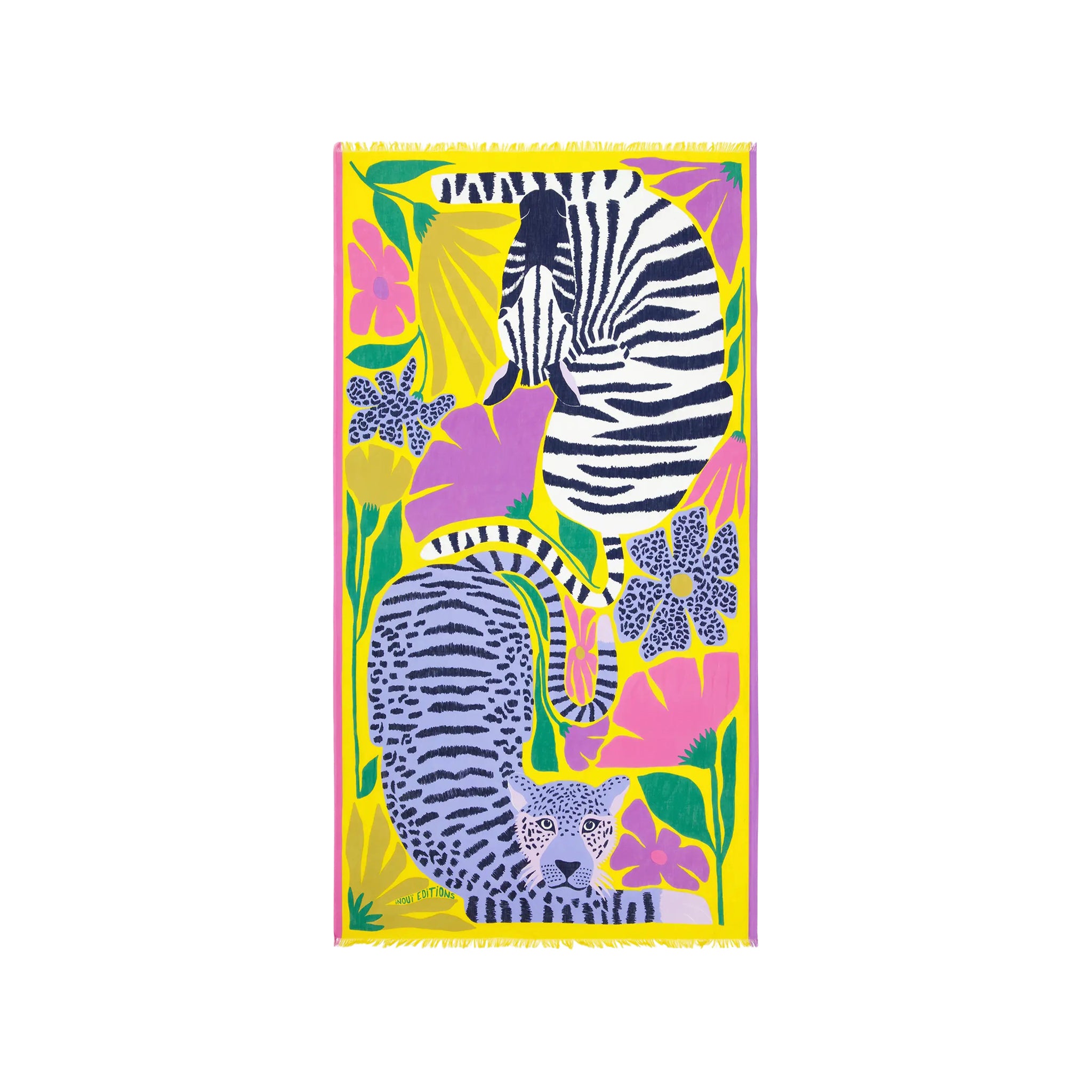 Schal Zebra/Tiger-Print | gelb