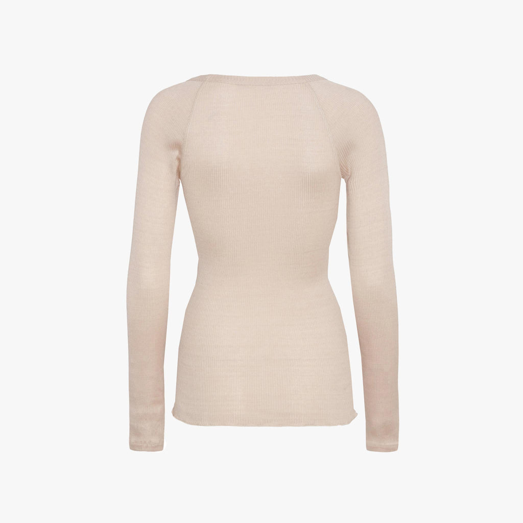 Seamless Basic Rippenshirt Seide | rose