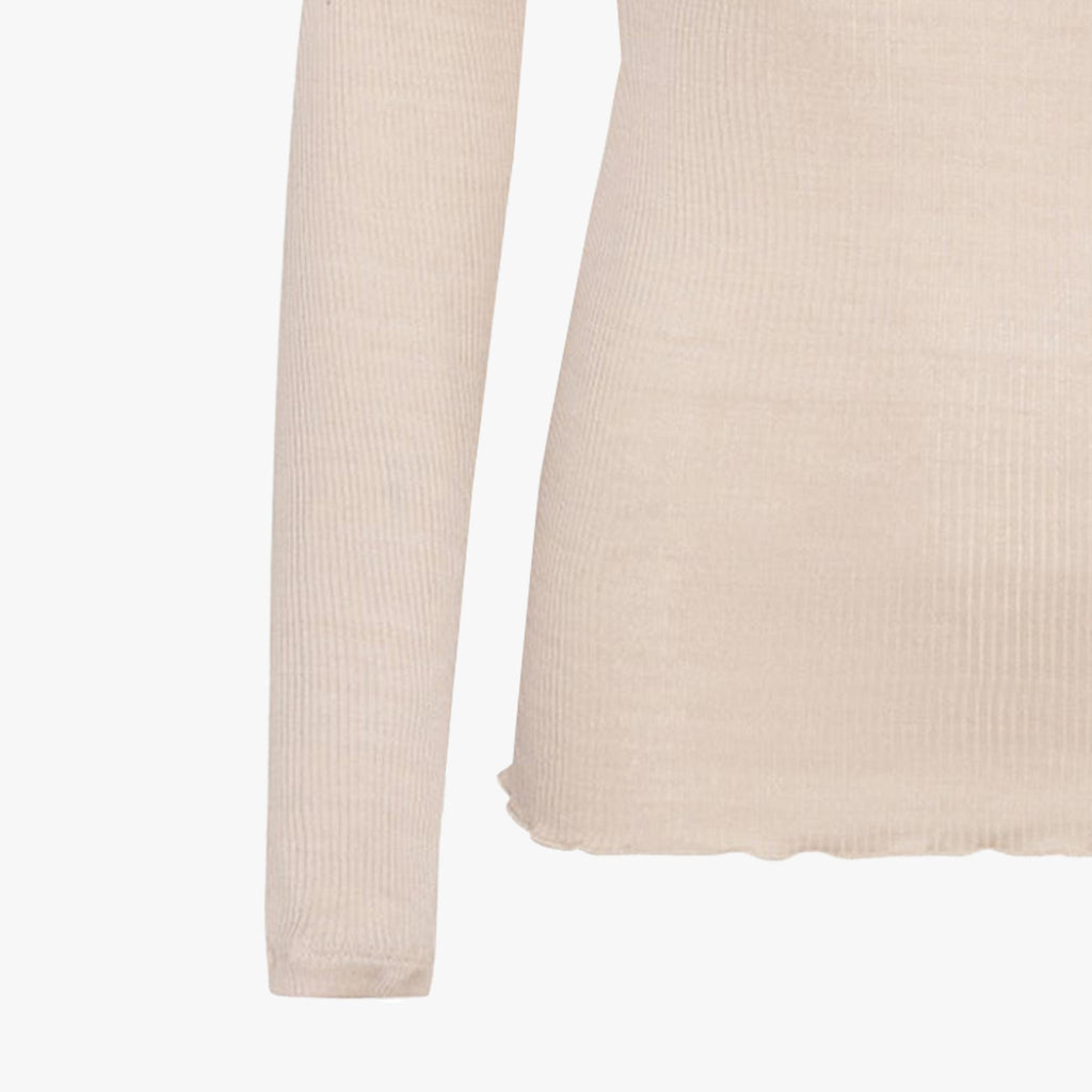 Seamless Basic Rippenshirt Seide | rose