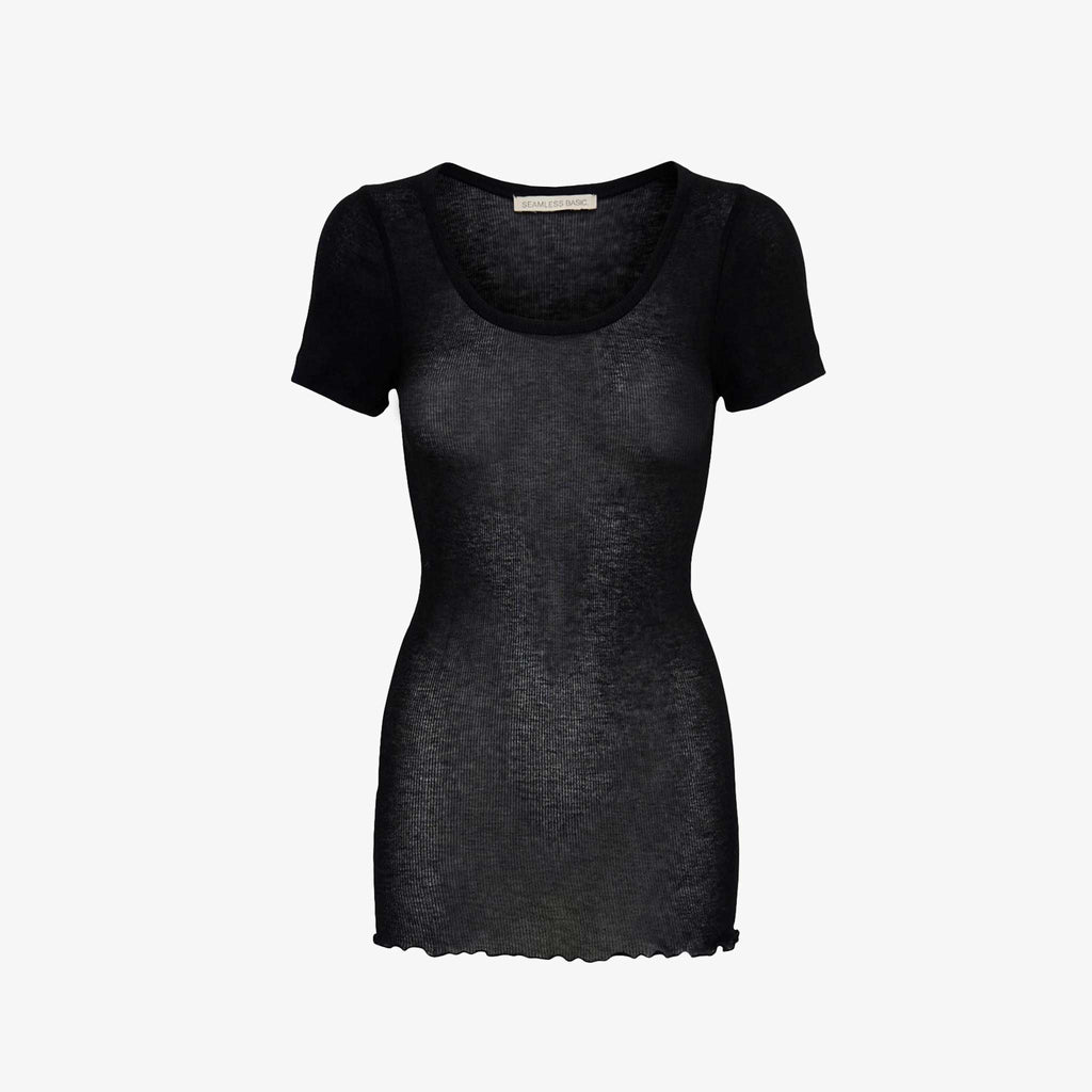 Seamless Basic Shirt Cotton | schwarz