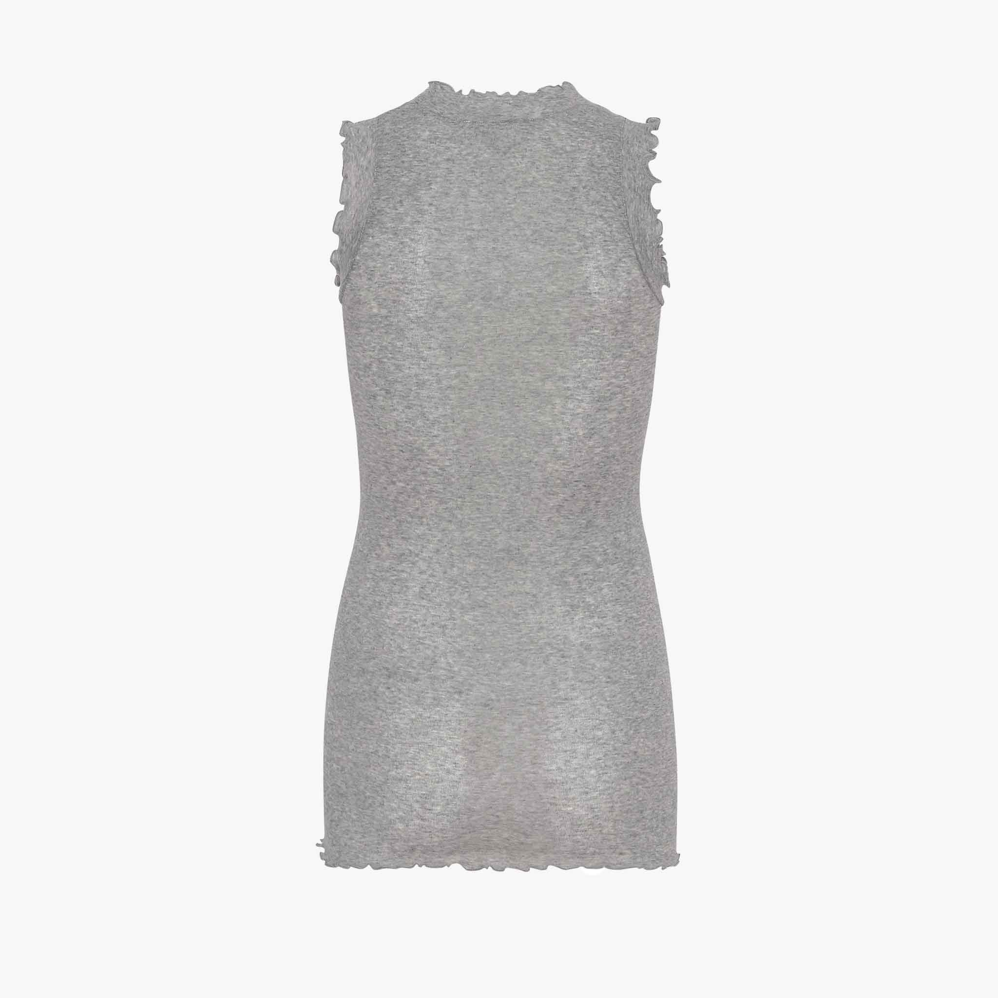 Seamless Basic Top Flounce | graumelange