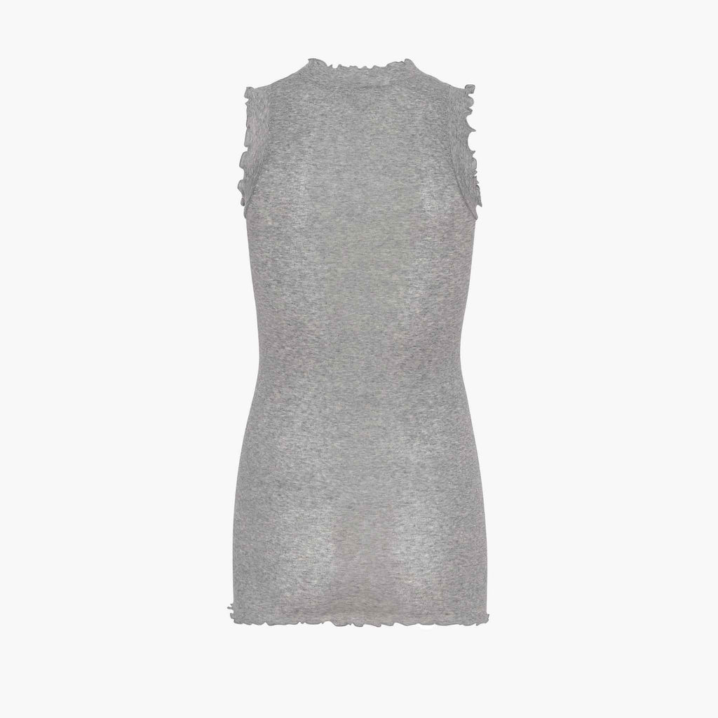 Seamless Basic Top Flounce | graumelange