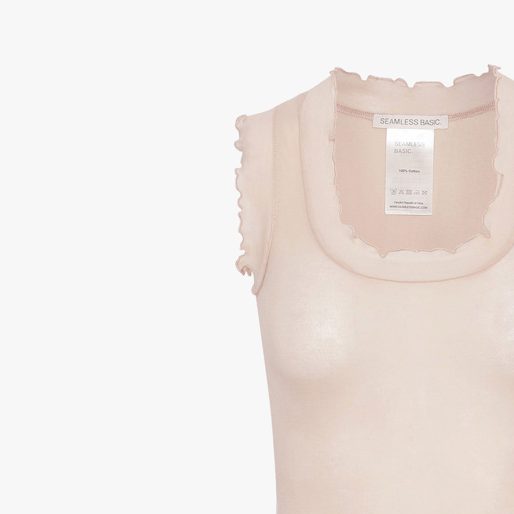 Seamless Basic Top Flounce | rose