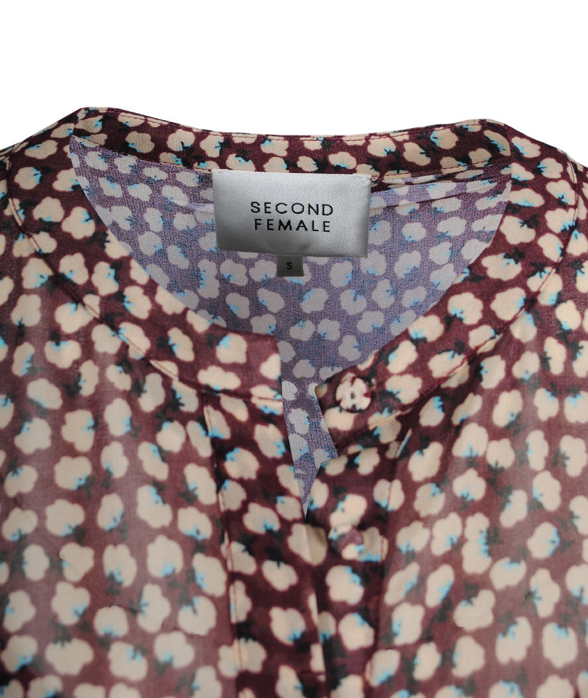 Kleid Print Anita | bordeaux