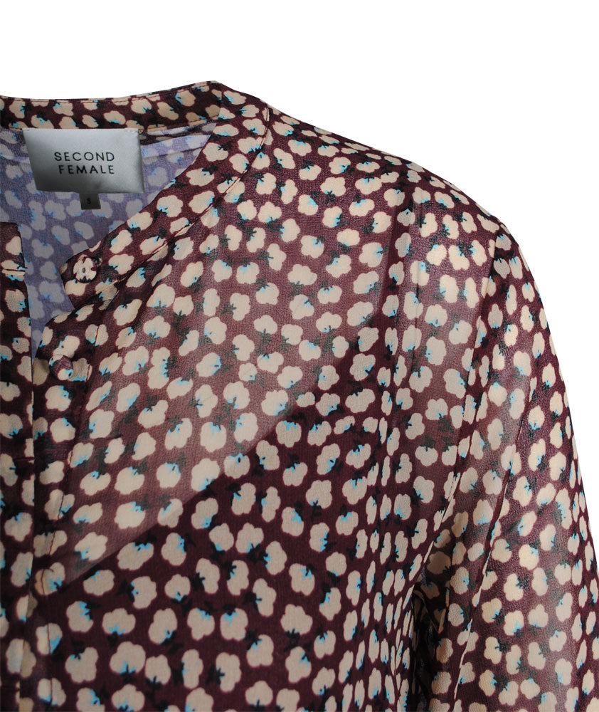 Kleid Print Anita | bordeaux