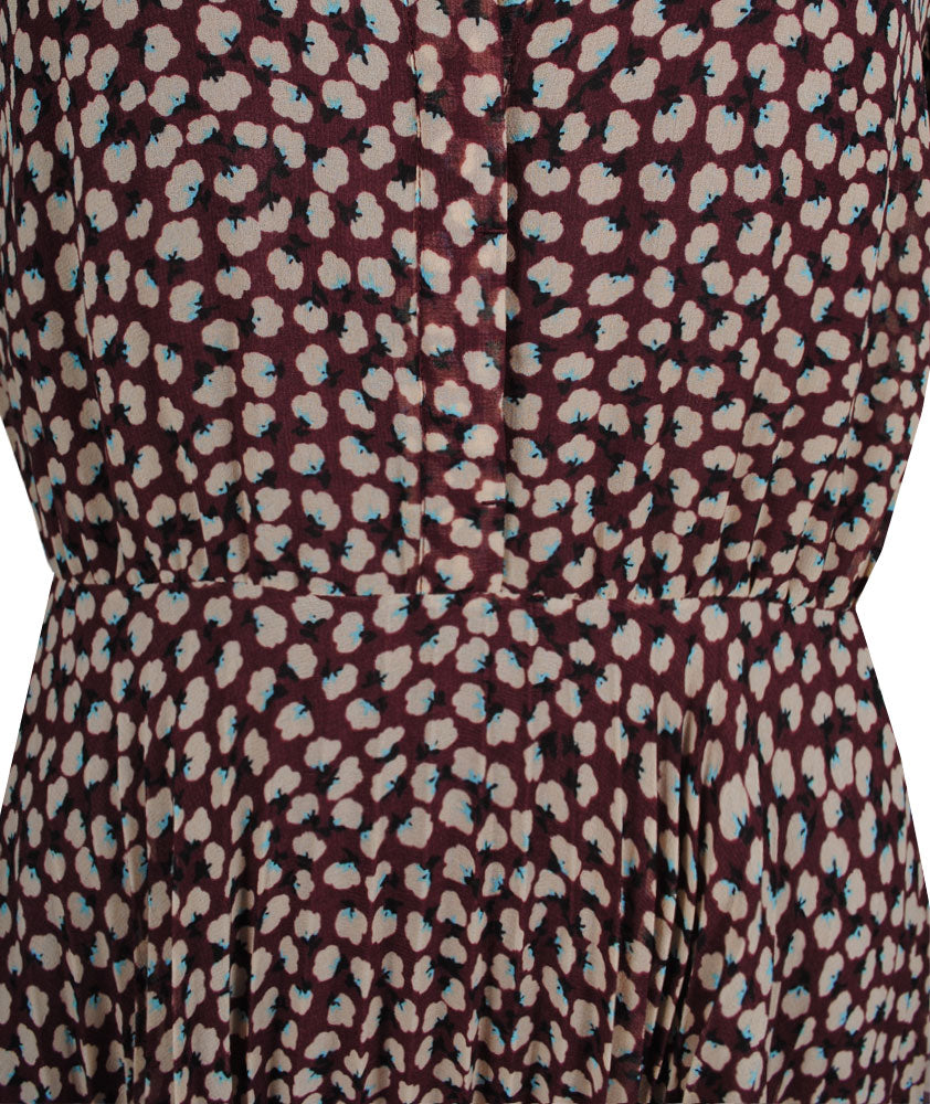 Kleid Print Anita | bordeaux