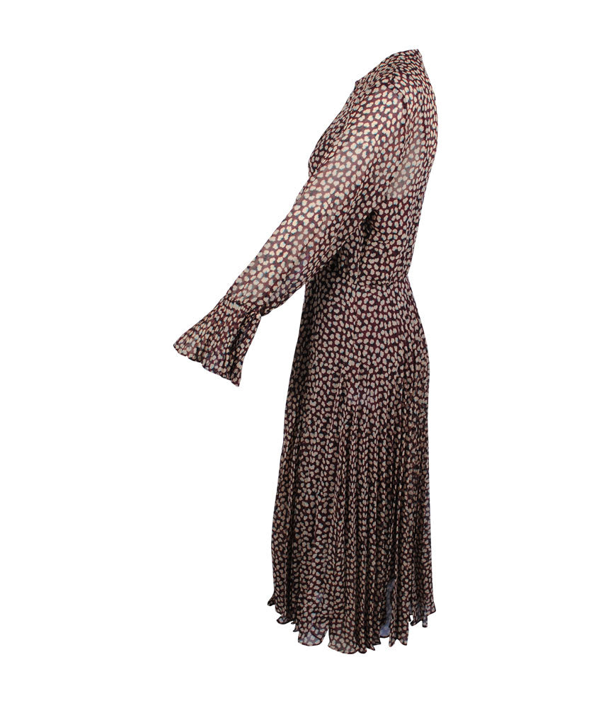 Kleid Print Anita | bordeaux