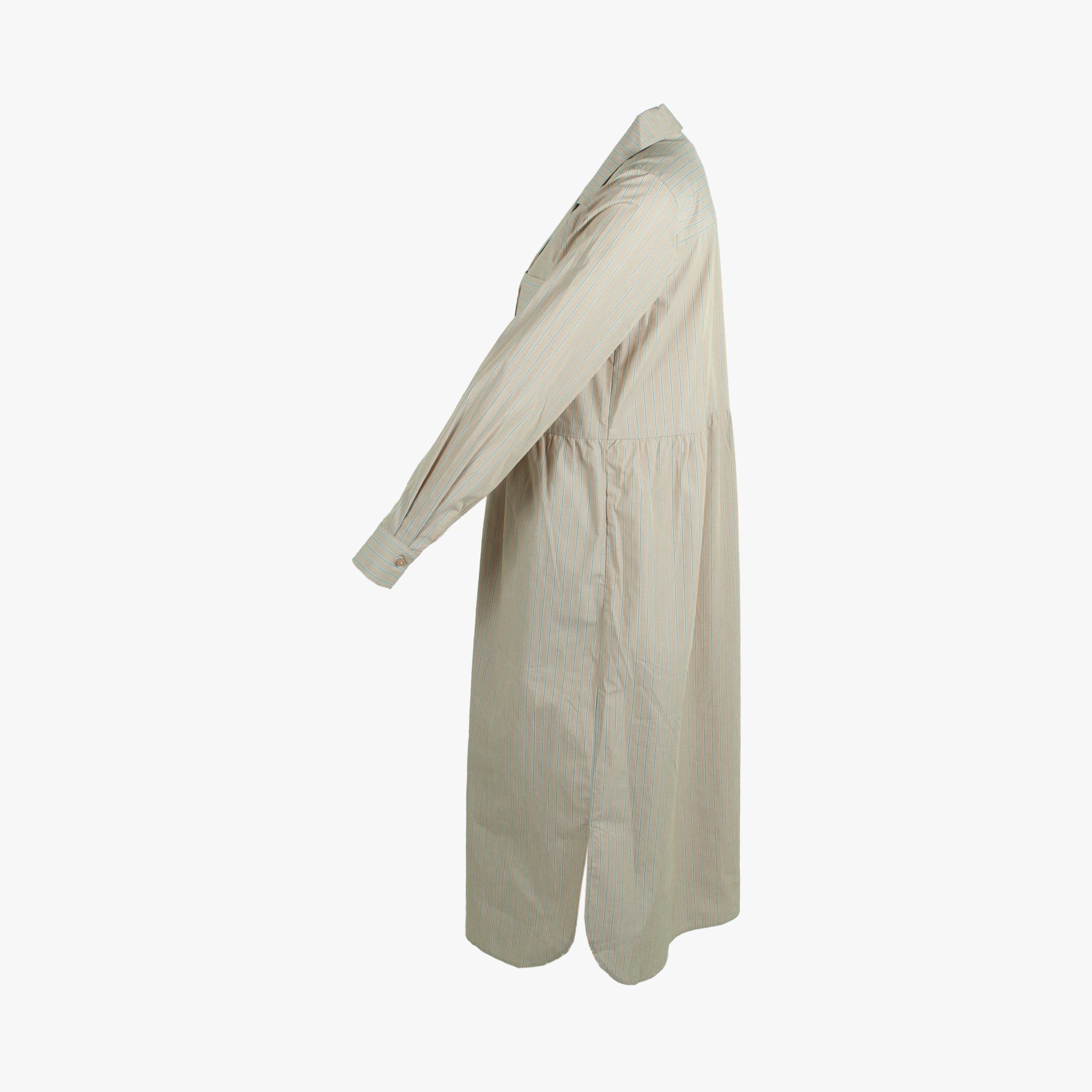 Second Female, Kleid Streifen BW | beige