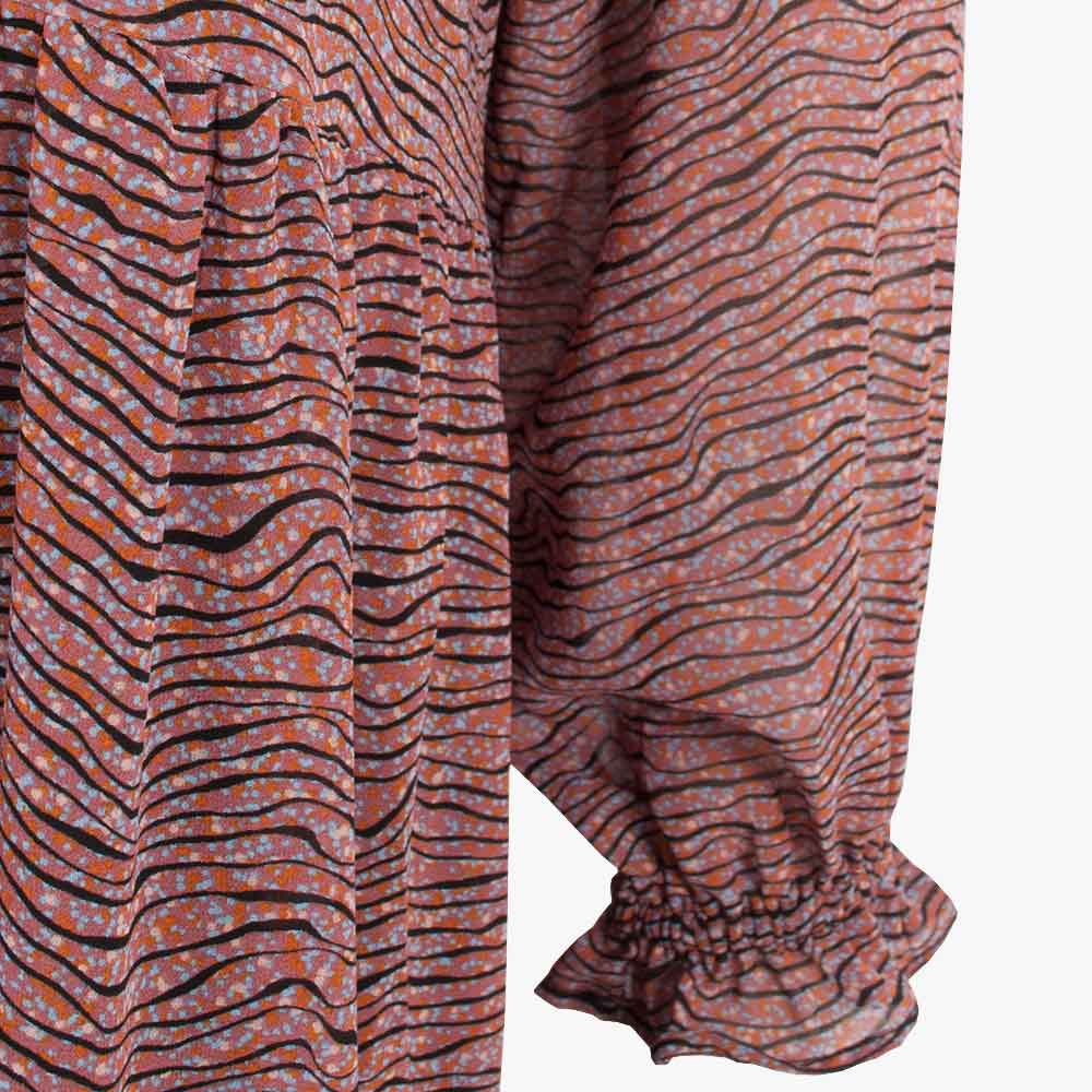 Midikleid Waveprint | multicolor