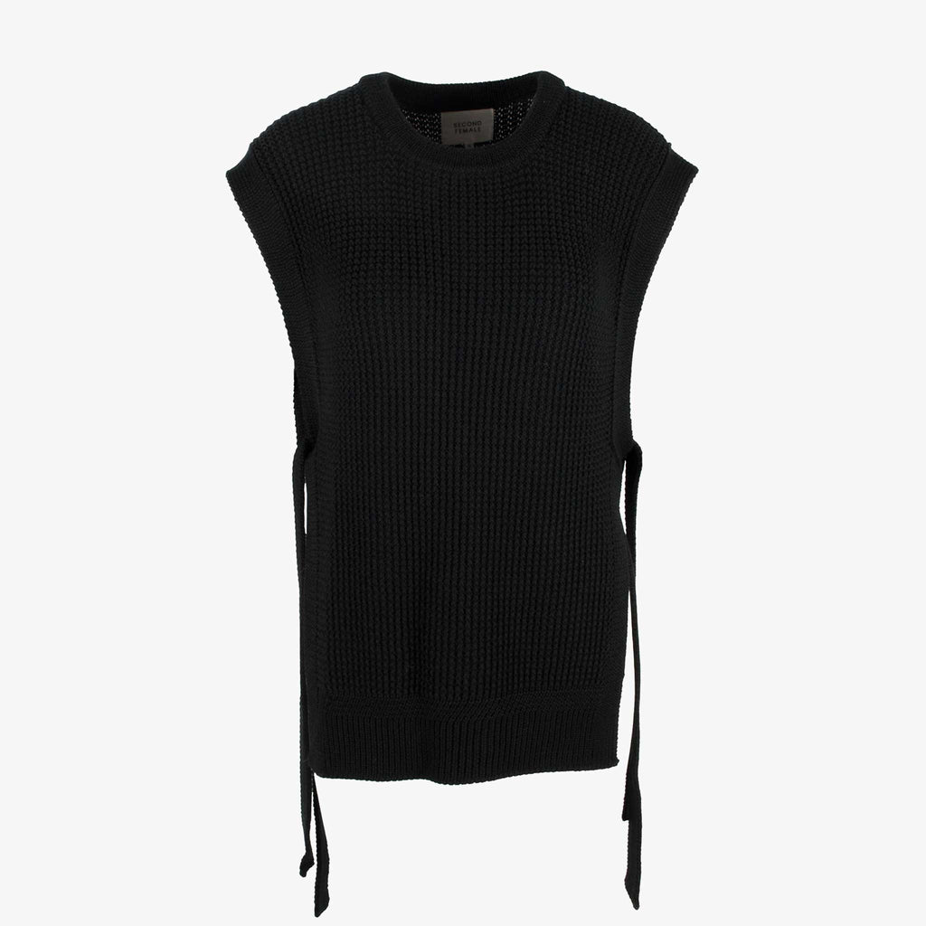 Pullunder Grobstrick | schwarz