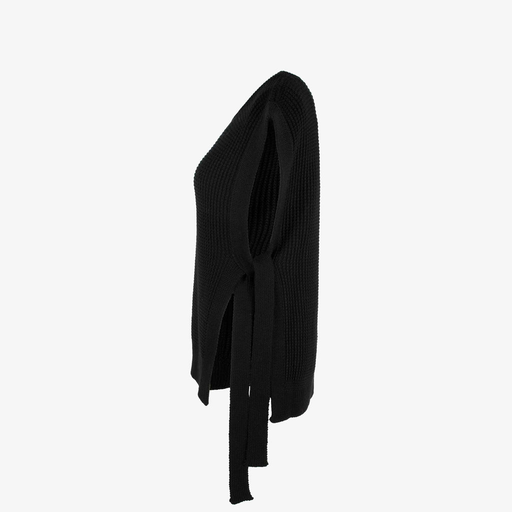 Pullunder Grobstrick | schwarz