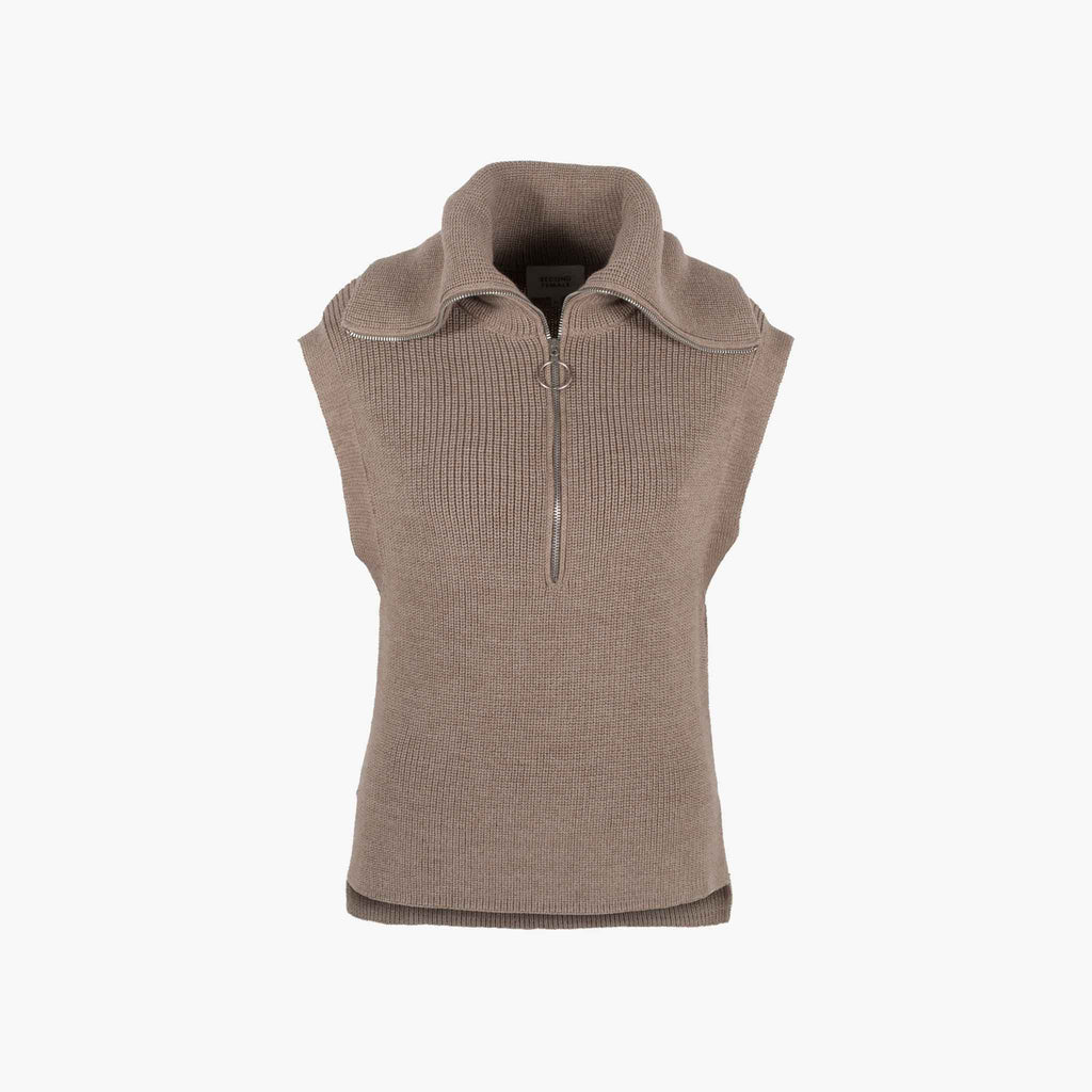 Pullunder Zip | greige