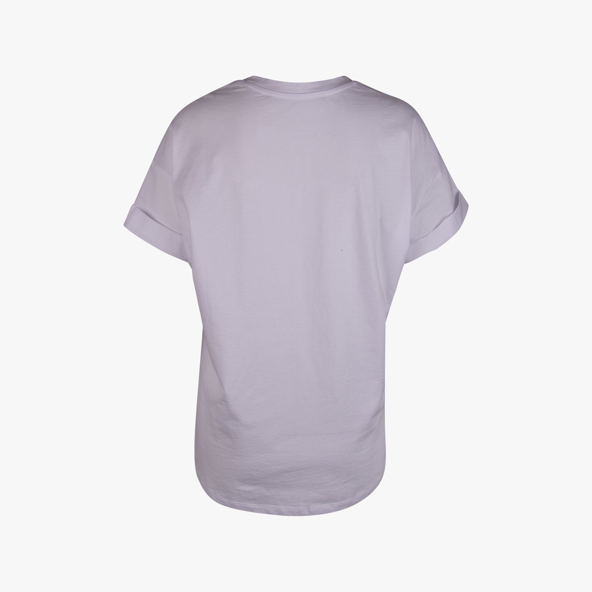 Second Female Rundhals Shirt Frontprint | weiß